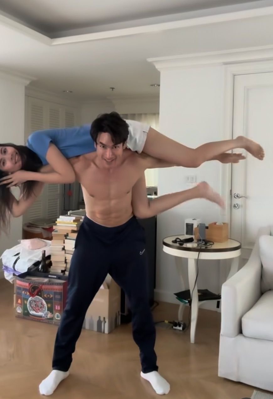 ณเดชน์ คูกิมิยะ-ญาญ่า ออกกำลังกายที่บ้านโมเมนต์หวานฉ่ำ